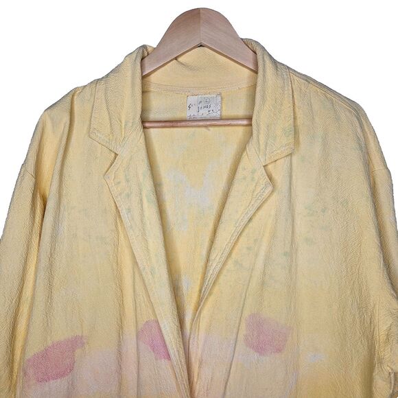 SLOOP JONES Hand Dyed Jacket Pockets 2 Button Large Pastel OOK Virgin Islands - Picture 2 of 8